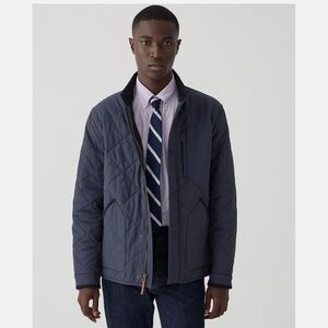 J. Crew Men’s Dark Navy Blue Sussex Quilted Jacket with PrimaLoft